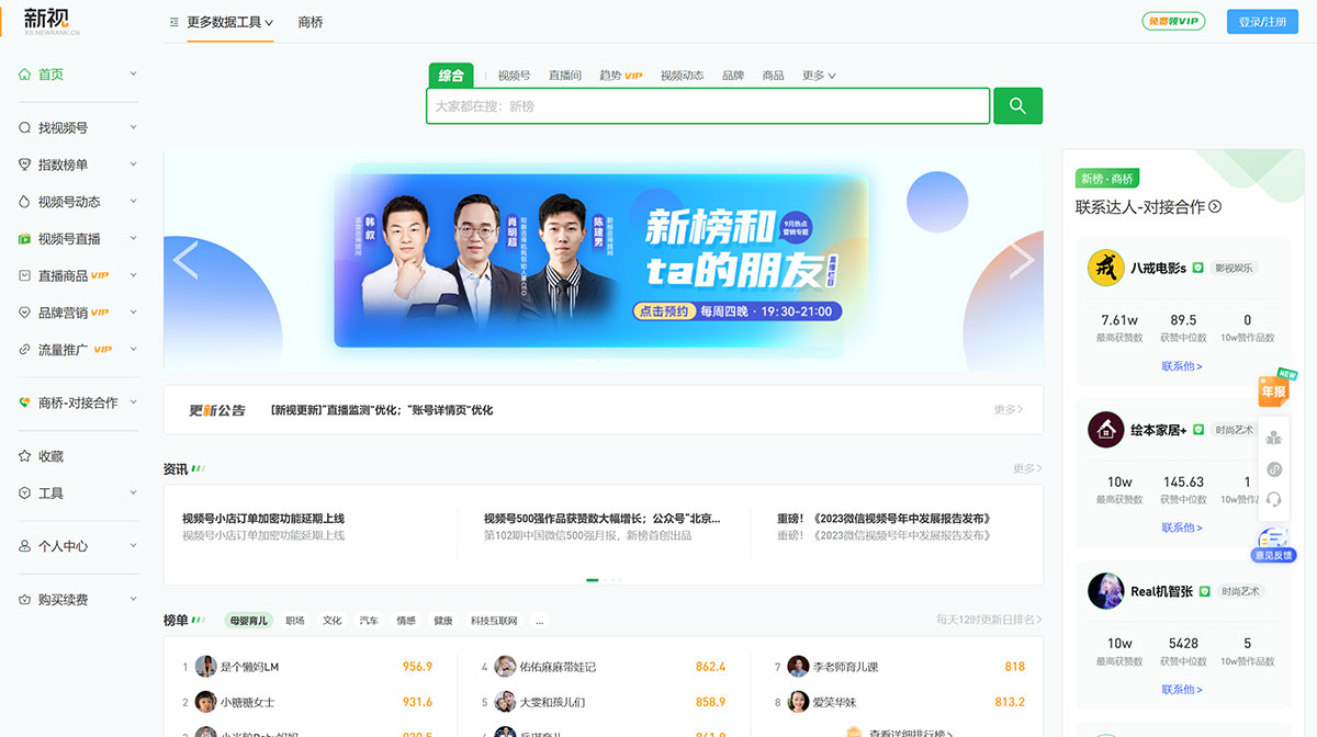 新视-视频号排行 (图1) 微信视频号数据工具---新视---xs.newrank.jpg
