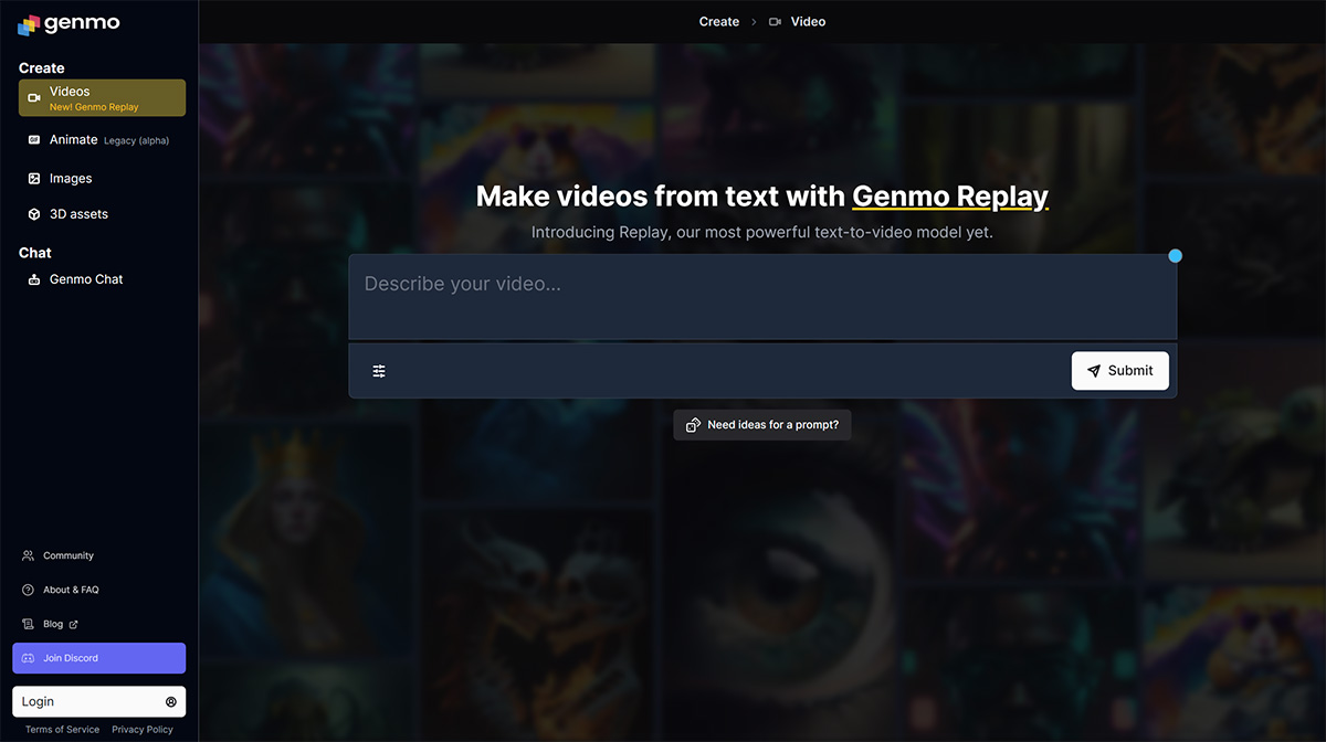 Genmo AI(图1) Genmo.-Create-videos-www.genmo.jpg