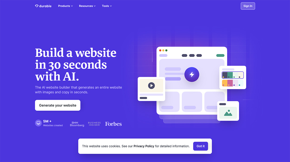 Durable AI(图1) Durable-AI-Website-Builder-and-Small-Business-Software---durable.jpg