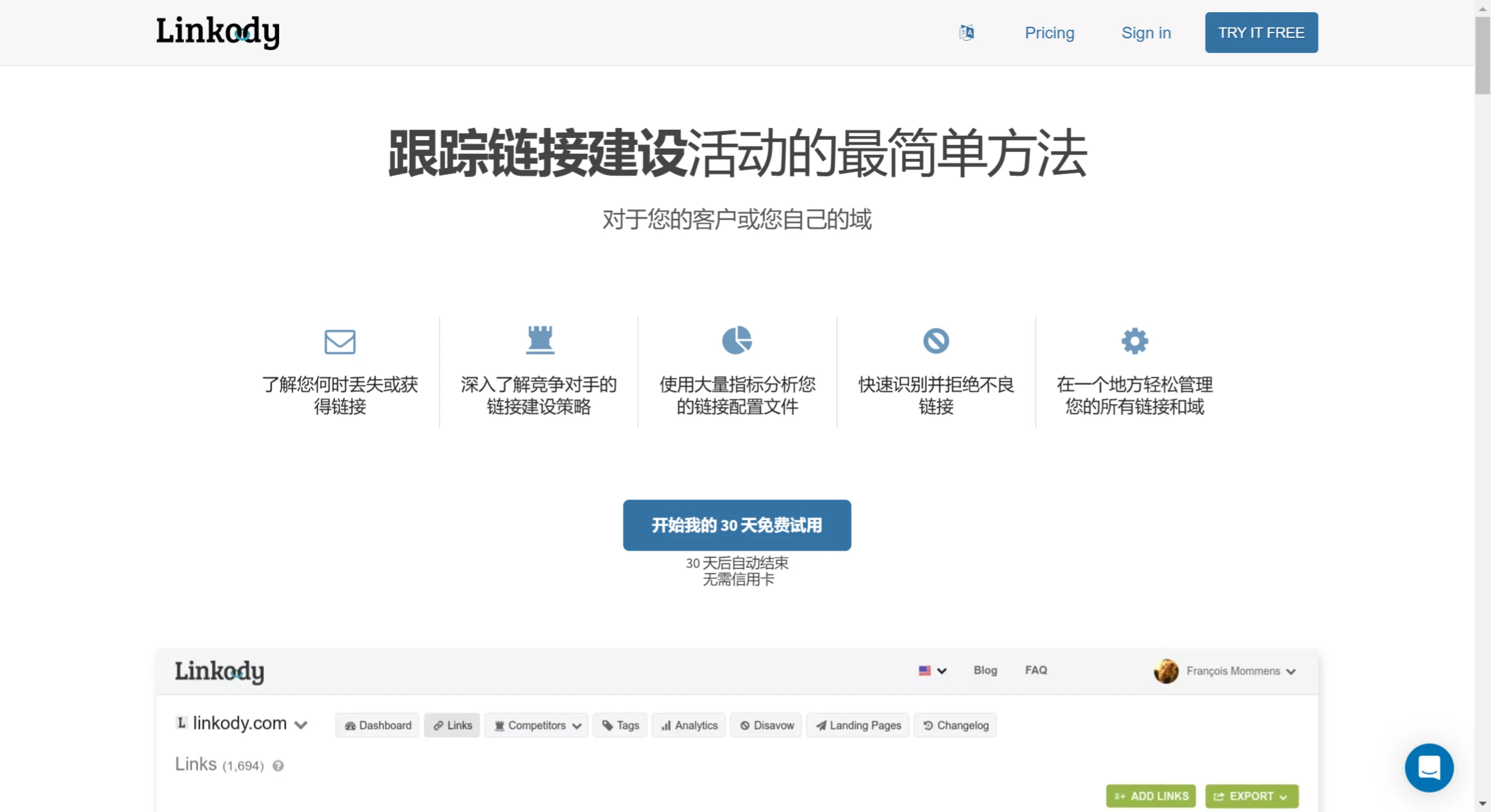 Linkody(图1) Linkody的主要特点和功能.webp