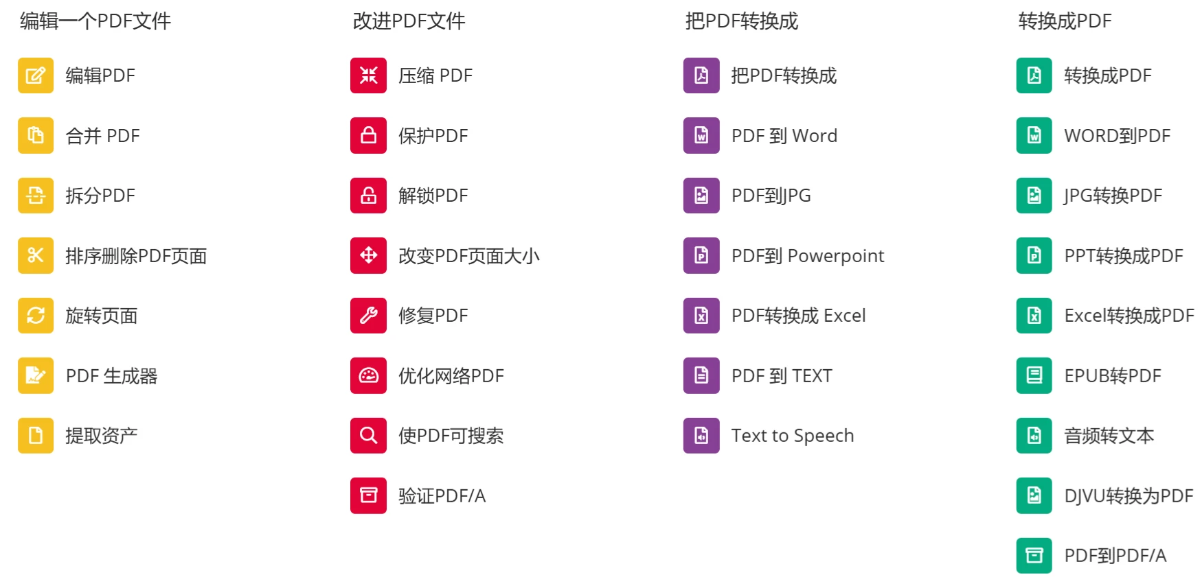 PDF2Go(图2) PDF2Go的主要功能.webp