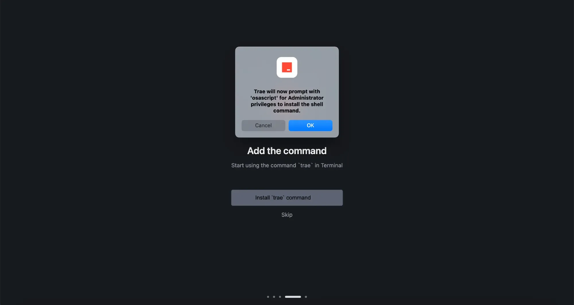 Trae编程工具的安装及使用方法(图5) 第四步:安装Trae的命令