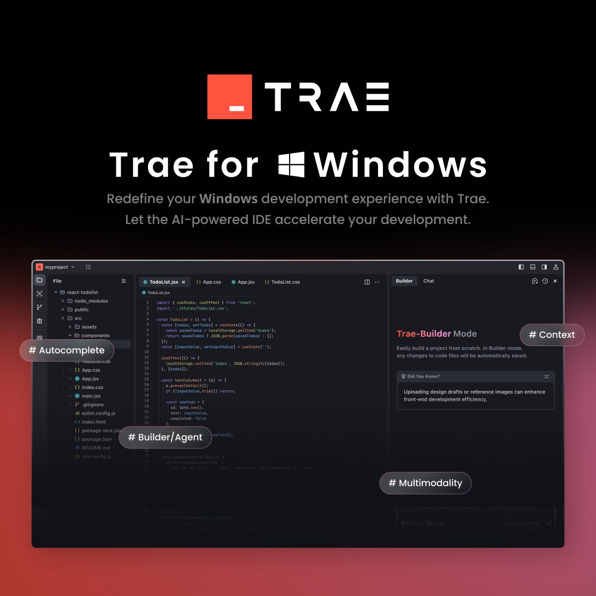 字节AI编程工具Trae上线Windows版本(图1) Gj89jRMawAAFHtt.jpg