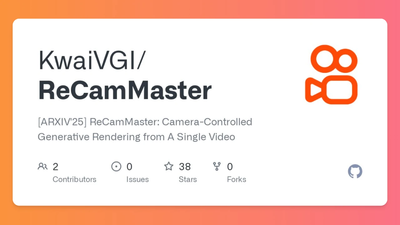ReCamMaster:一种从单个视频生成新视角和运动轨迹视频的框架