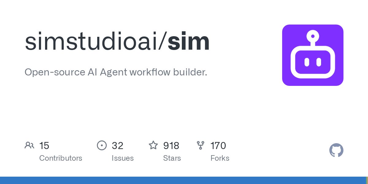 Sim Studio：一款开源的用于构建、测试和优化智能体工作流的工具