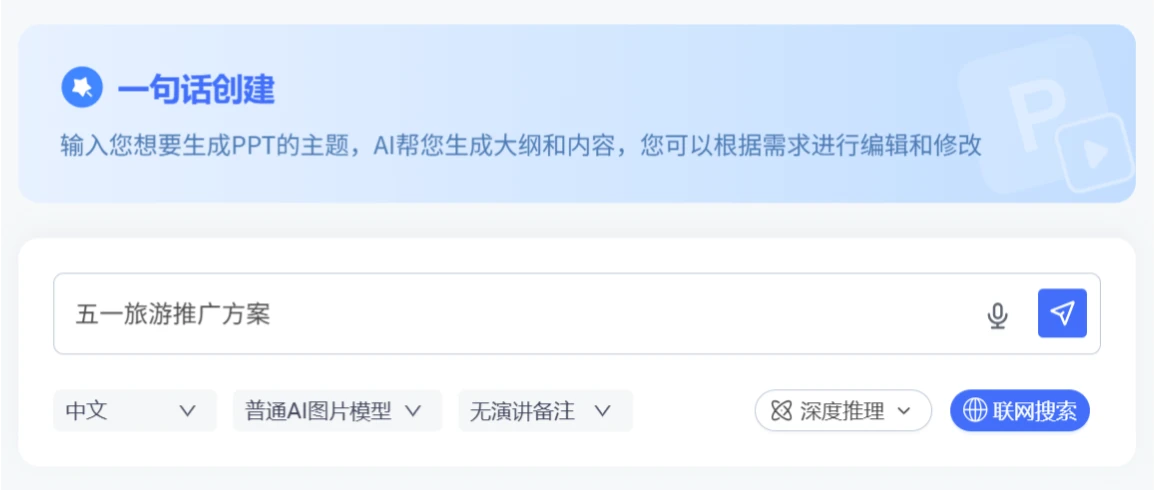 讯飞智文AI在线生成PPT,WORD教程指南(图2) 讯飞智文AI在线生成PPT教程指南-选择生成方式.webp