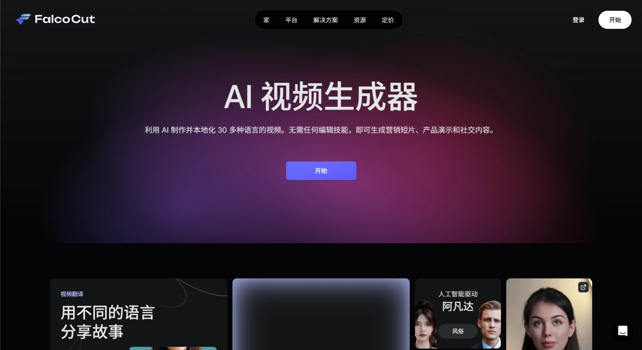 FalcoCut:多语言本地化AI视频生成与编辑工具 FalcoCut:多语言本地化AI视频生成与编辑工具.webp