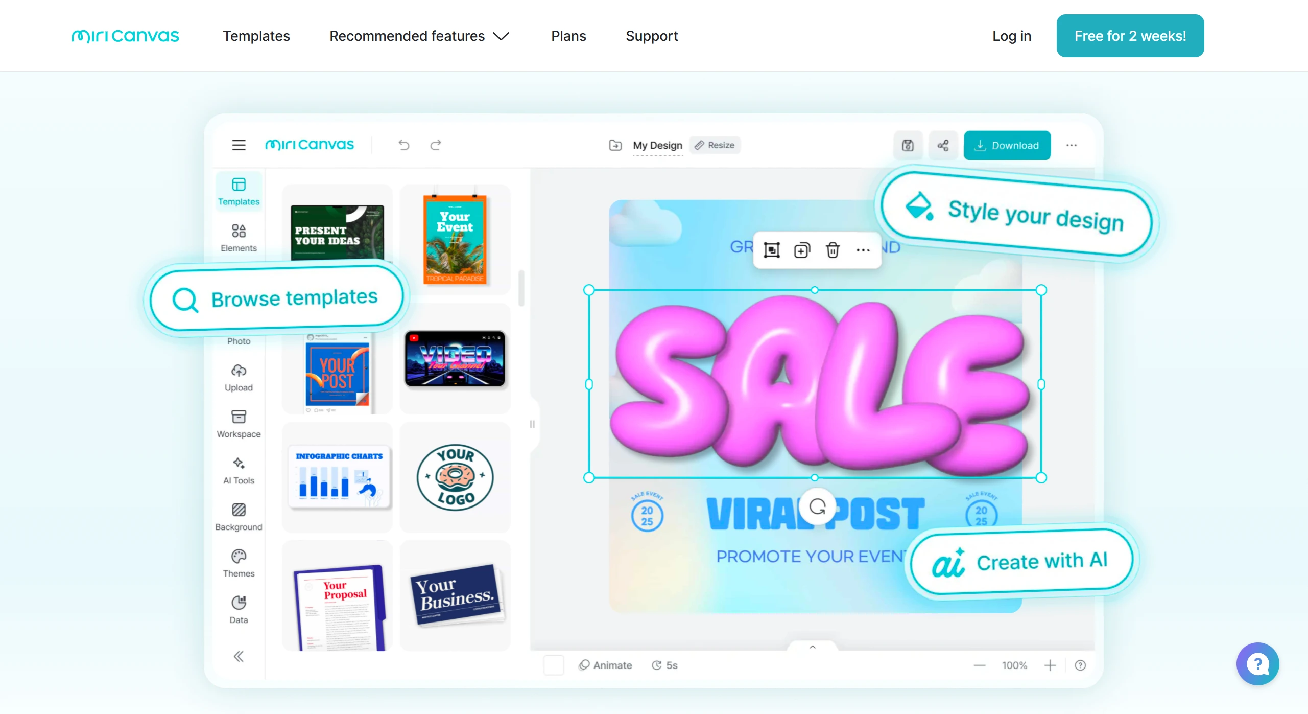 MiriCanvas:一款来自韩国的在线设计工具,专为模板和图形设计打造。 MiriCanvas:一款来自韩国的在线设计工具,专为模板和图形设计打造。.webp