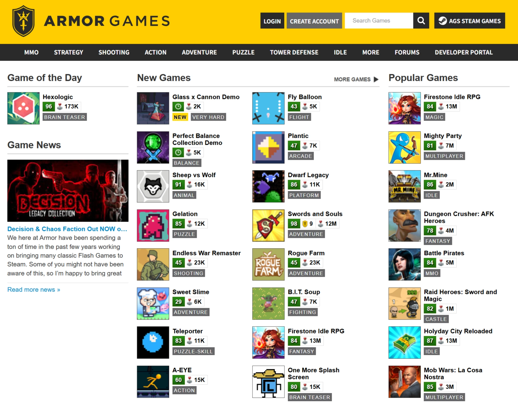 Armor Games:全球知名免费在线游戏平台与独立游戏发行商 Armor Games:全球知名免费在线游戏平台与独立游戏发行商
