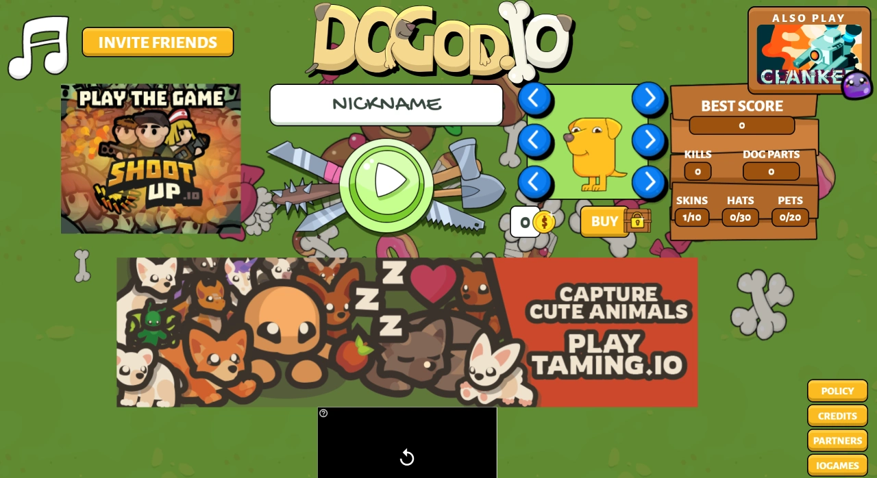Dogod.io(图1) Dogod.io:以“狗狗抡棒子”为主题多人在线实时对战游戏