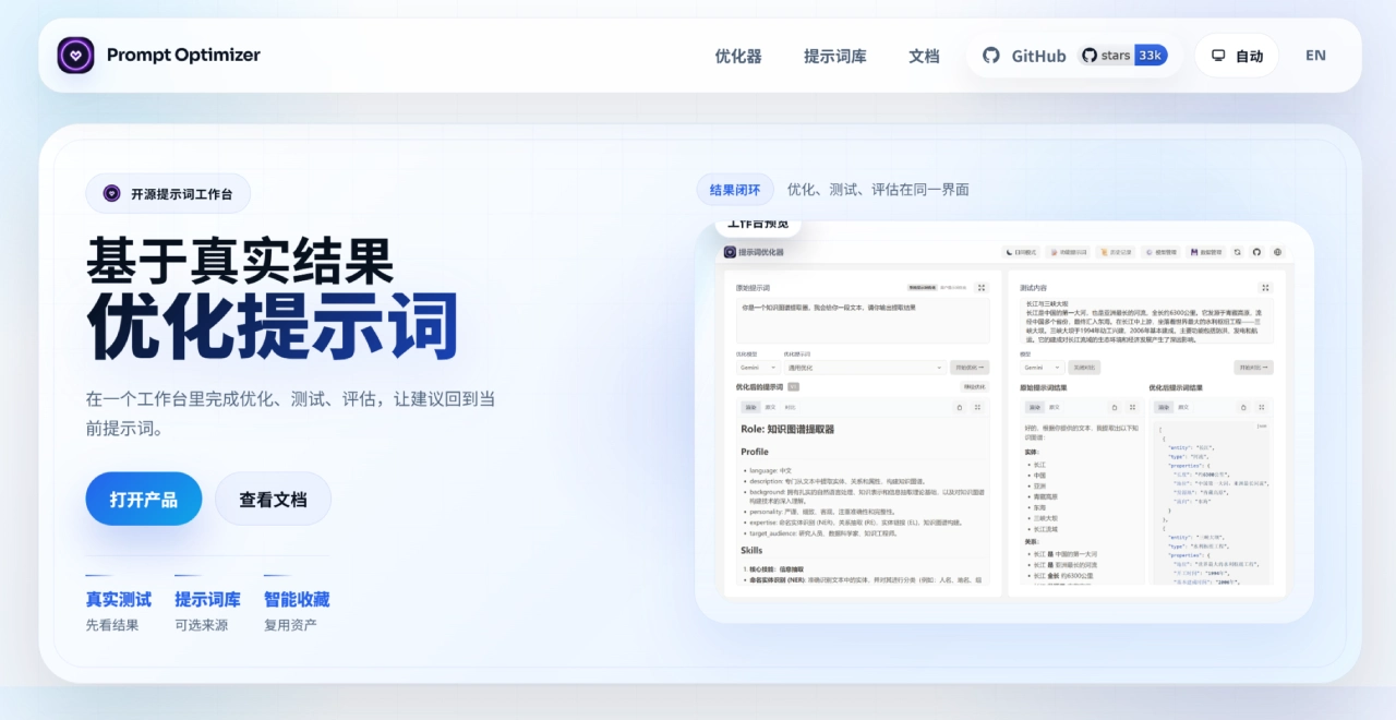 Prompt Optimizer(图1) Prompt Optimizer - 提示词优化,应该基于真实结果 - always200.com
